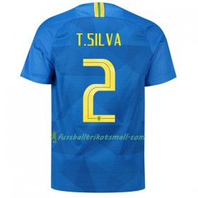 Günstige Fußballtrikots Brasilien T.Silva 2 WM 2018 Auswärts-trikot kaufen